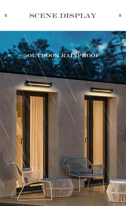 Modern waterproof Outdoor wall lamp Rotatable Courtyard landscape Corridor light