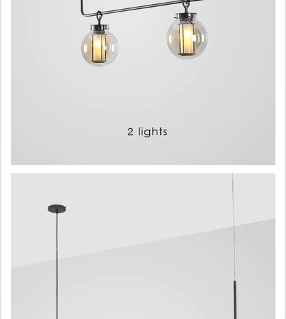 Bai Chandelier Postmodern crossbar design glass ball light