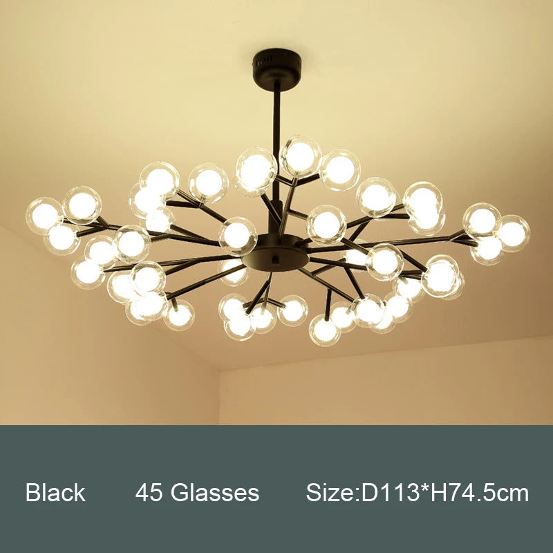 Nordic molecular chandelier G4 bulb ball chandelier