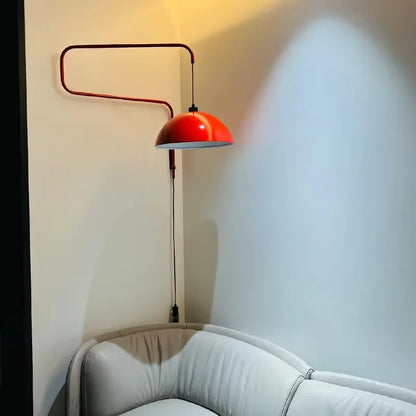 Red Rocker Chandelier Modern Folding Retractable Wall Lamp Long Arm Chandelier