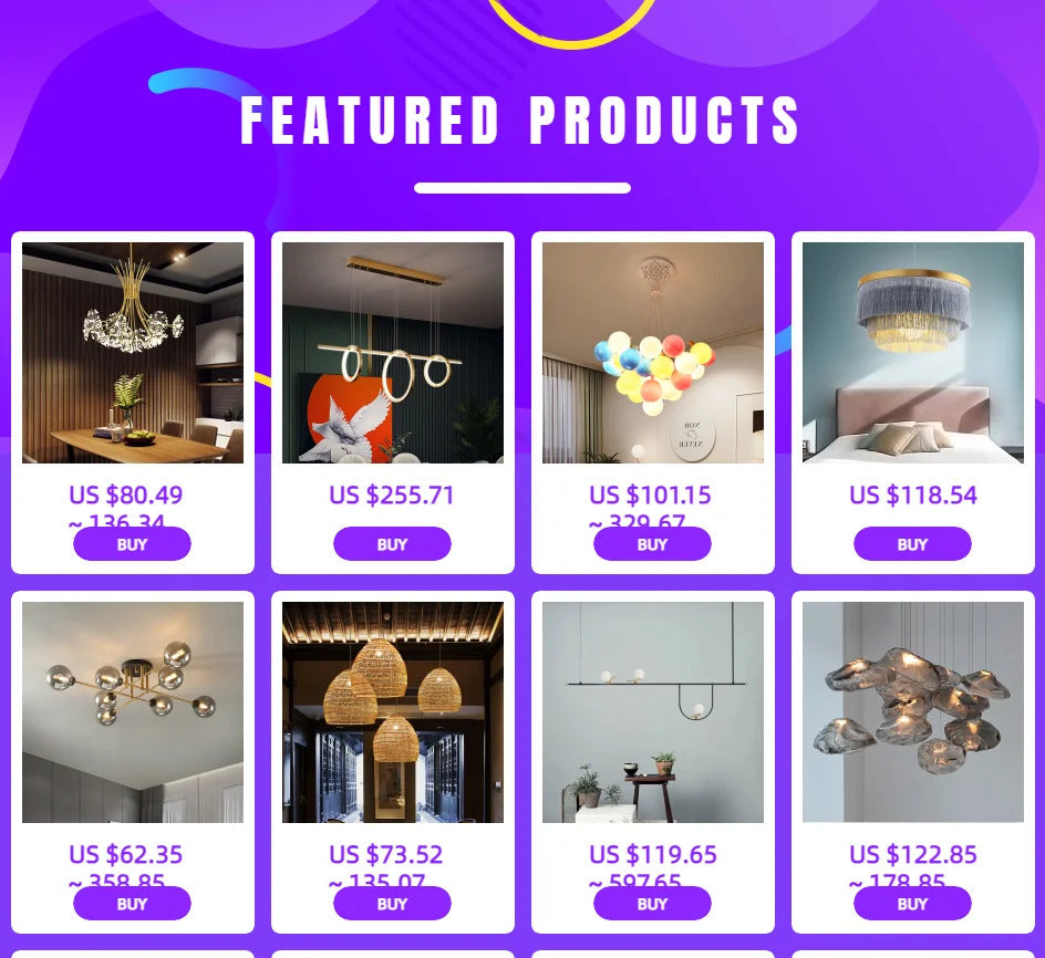 Modern geometric pendant light Led Home suspension metal