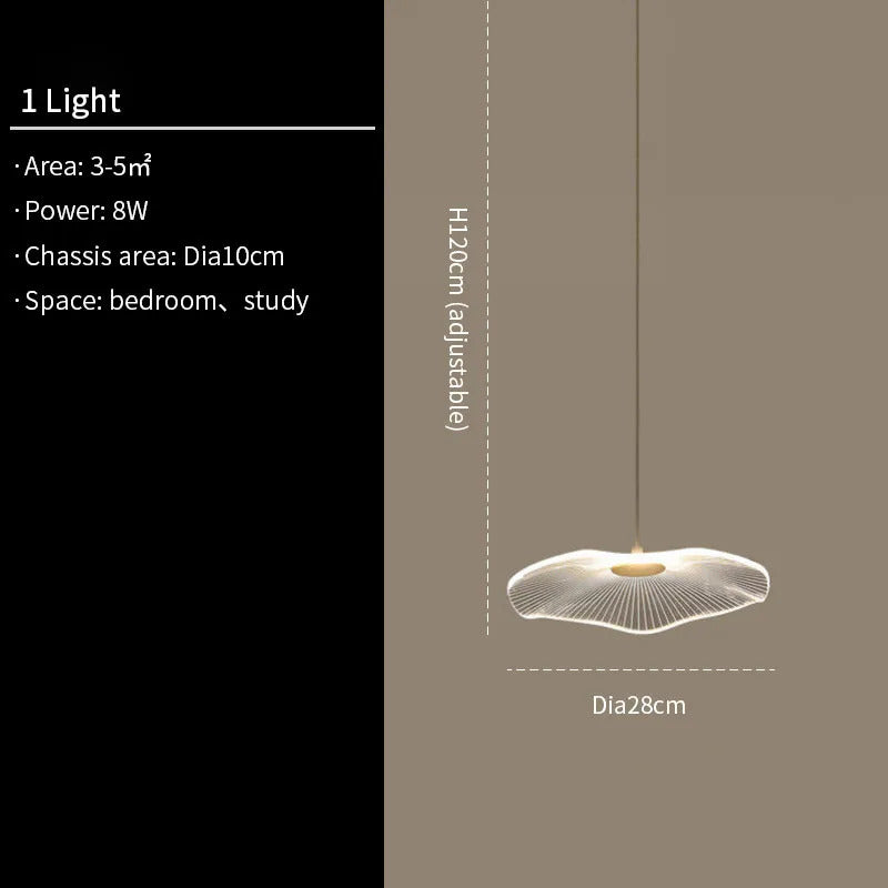 Nordic chandelier Leaf lotus chandelier of petals restaurant creative living room