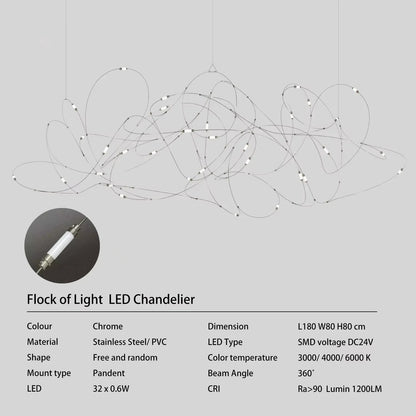 Moooi Flock firefly chandelier luxury hanging dining room lights