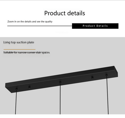 Modern villa Staircase Chandelier Nordic Oval String Ball Duplex Building LED pendant Light