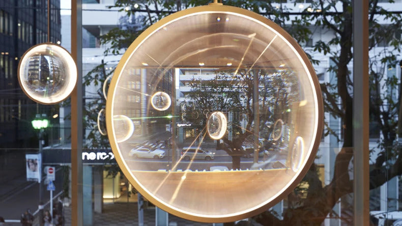 Yuji Okitsu Chandelier LED Round clear glass light replica designer furniture lighting lamp