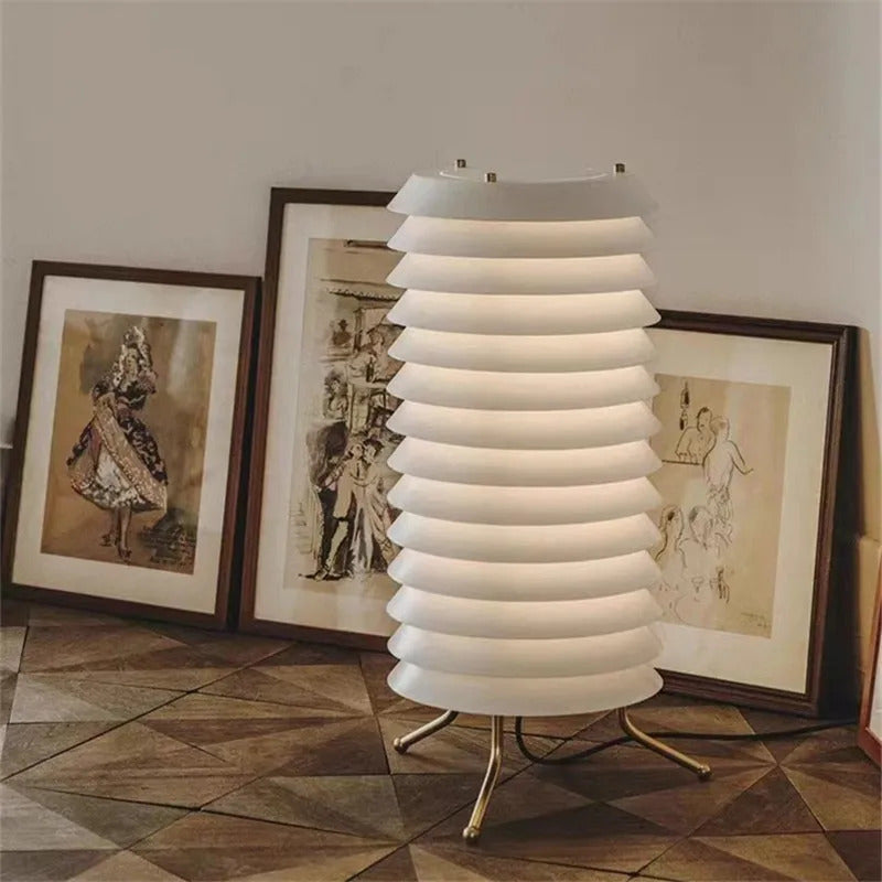 Maija Table Lamp medieval style Nordic design lamp replica living room retro pleated floor lamp study white bedside table light