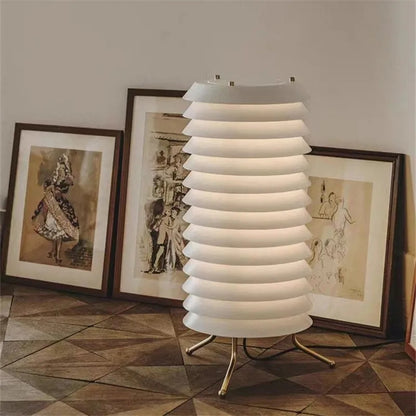 Maija Table Lamp medieval style Nordic design lamp replica living room retro pleated floor lamp study white bedside table light
