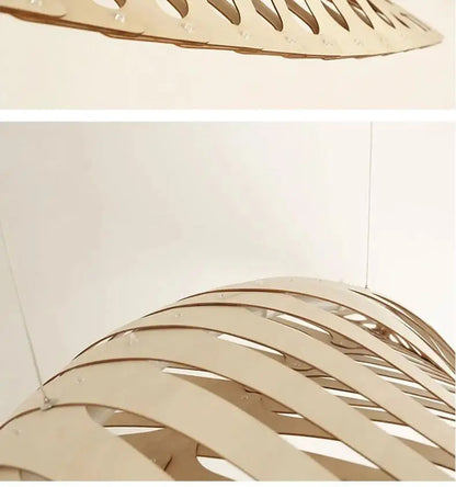 Japanese Wabi Sabi Leaf Chandeliers Art designer Fish Bone Retro Minimalist Pendant Light