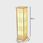 Japanese wooden floor lamp LED Wabi Sabi minimalist Square Wood Made standing lamp