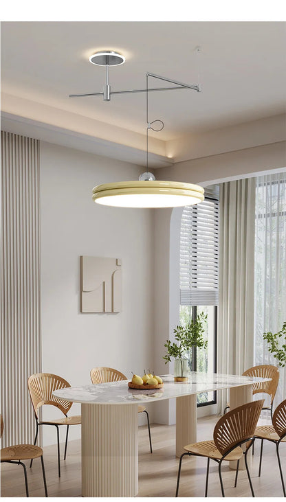 Dining table light modern chandelier Round Reading Desk Light