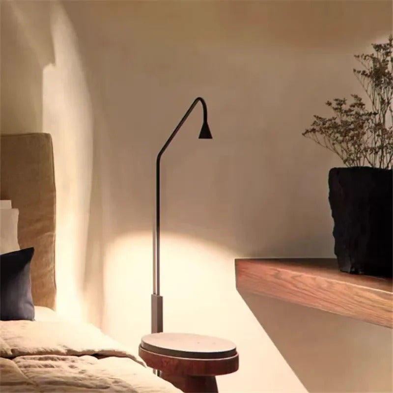 Minimalist Bedroom Bedside Floor Lamp Designer Gold Standing Light