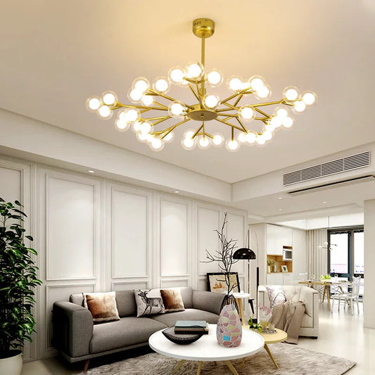 Nordic molecular chandelier G4 bulb ball chandelier