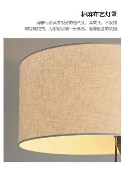 Japanese Liftable Wooden Lamp Wabi Sabi Fabric Floor Lamp