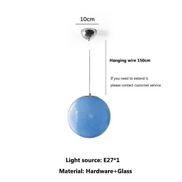 Murano Lollipop Colorful Bubble Creative Glass Pendant Light