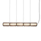 Restaurant Long Stripe Pendant Light Smoke Gray Glass Lampshade Nordic Led Hanging Light