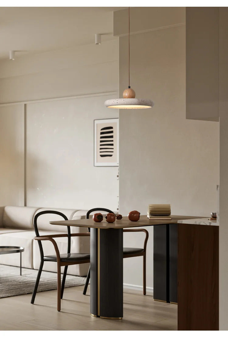 Natural Yellow Travertine Pendant Light Bedroom kitchen Light