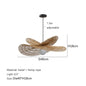 Wabi Sabi Rattan Chandelier Retro LED Weaving Pendant Lamp