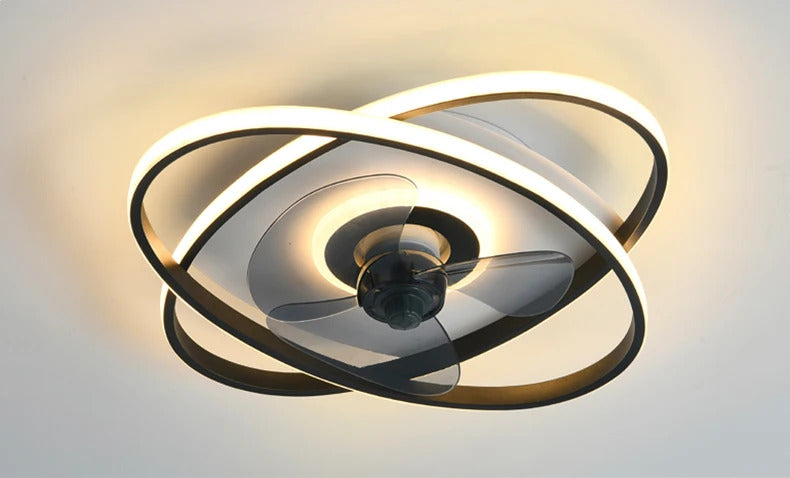 Modern bedroom decor led ceiling fan light lamp dining room remote control lamps