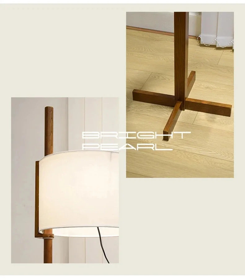 Japanese Fabric Liftable adjustable floor lamp reading floor lamp