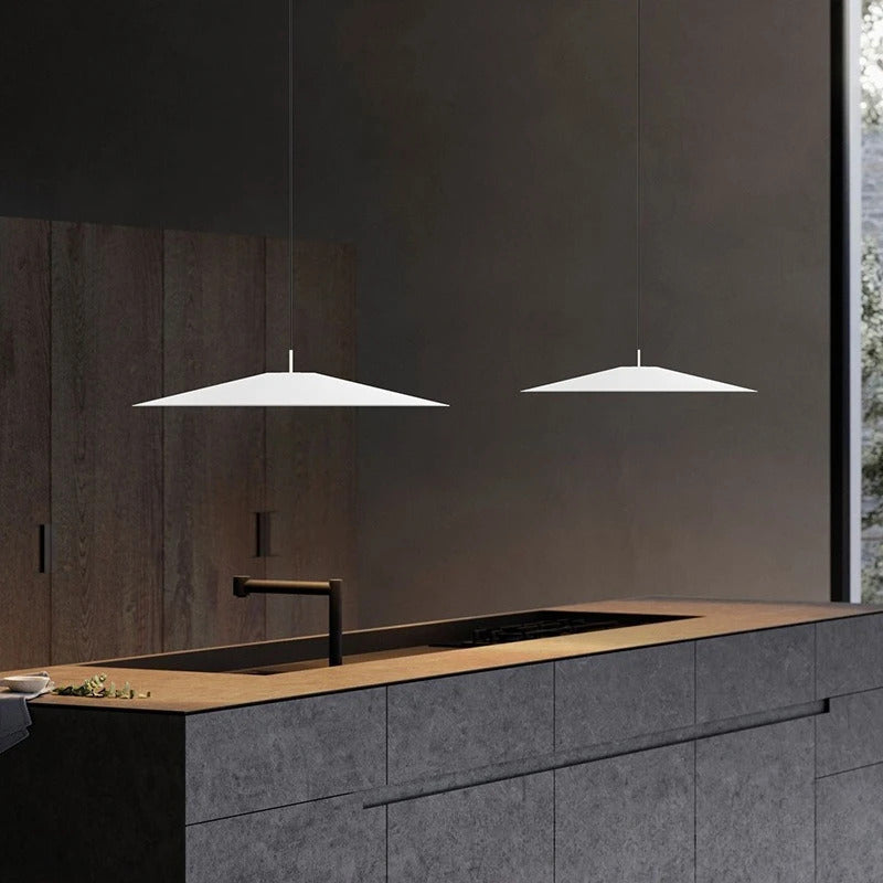 Minimalist black Flying Saucer Pendant lamp led round dining lamp