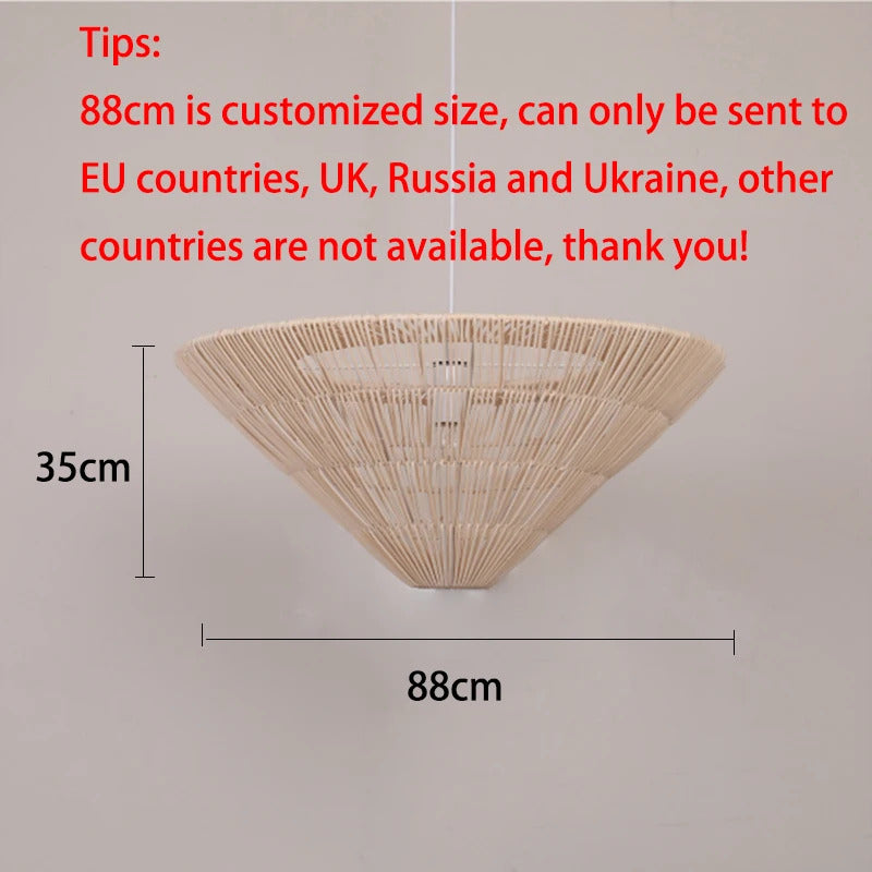 Nordic Umbrella Rattan Pendant Light Wabi sabi pendant lamp