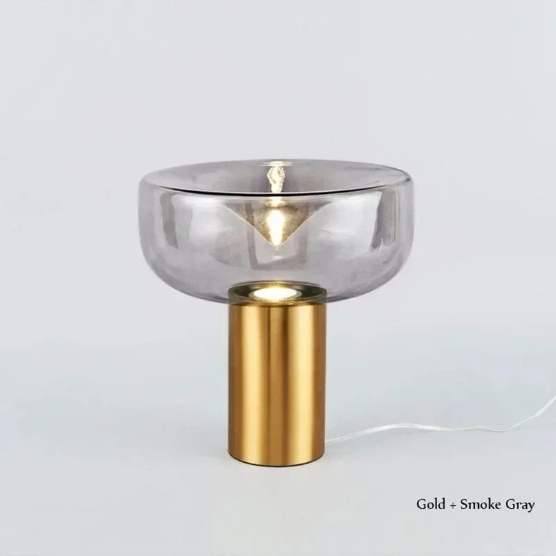 Modern Simple Bedside Table Lamp Nordic Light Luxury Radar Design Model Living Room Bedroom Bedside Light Glass Decorative LED