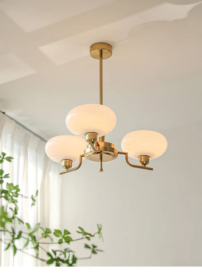 Mid century Bauhaus Chandeliers French Cream Style Pendant Lights