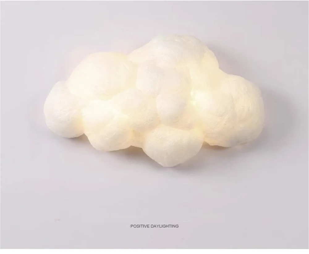Novelty Cloud Wall Sconce Light Kids Children Bedroom Bedside Cartoon Cotton wall lamp