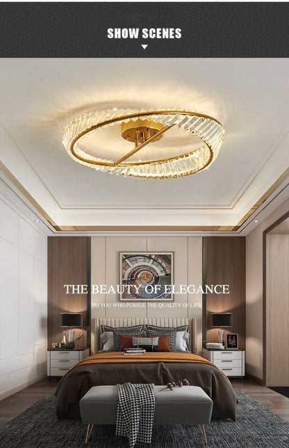 Luxury Crystal Ceiling Lamp Living Room Bedroom Lamp
