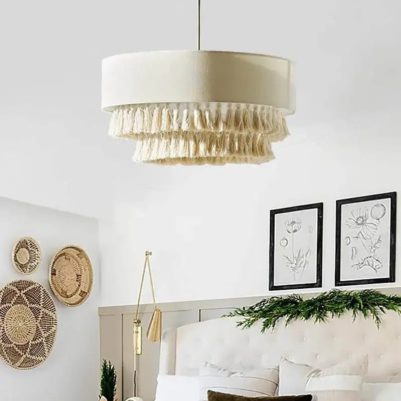 Bohemian Fabric Pendant Lamp Living Room Bedroom lighting