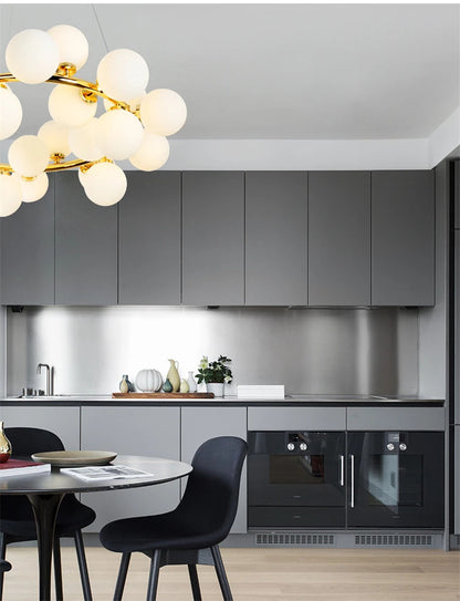 Nordic Round chandelier Glass Ball Chandeliers Living room ring scandinavian lamp fixtures