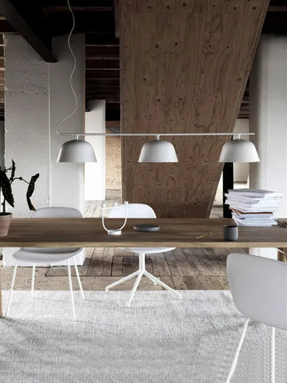 Danish designer Ambit rail pendant lamp Nordic black 3 heads long chandelier