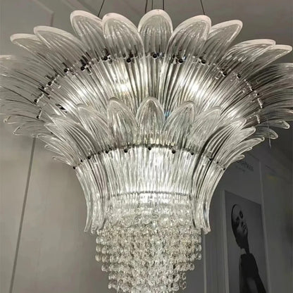 Modern Luxury Crystal Chandelier Hotel Villa Staircase Pendant Lamp
