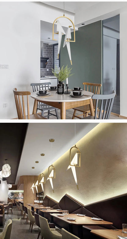 Perch Paper Chandelier LED Bird Designer Chandelier Lamp