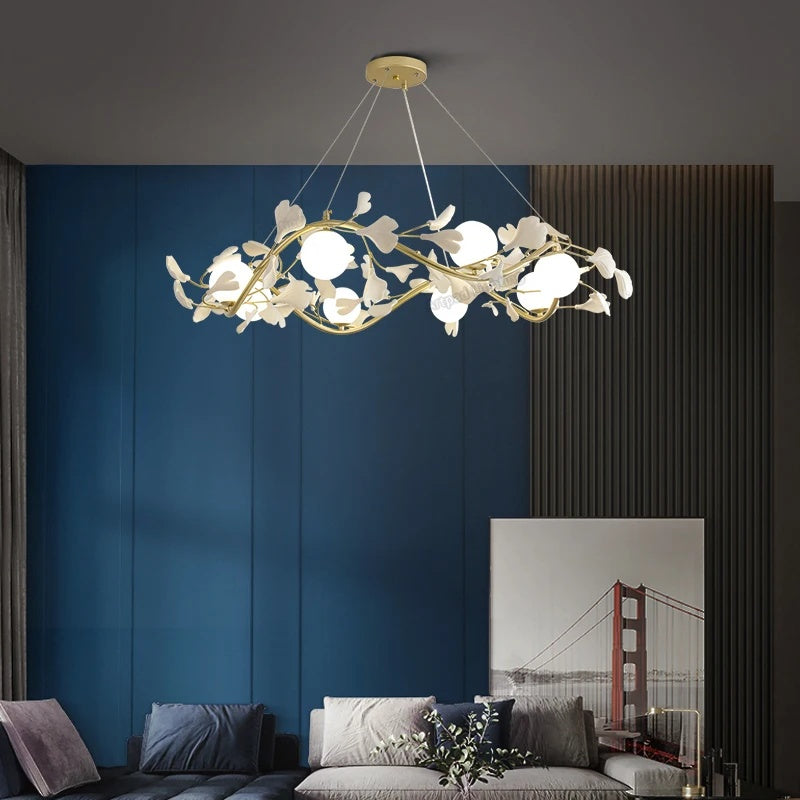 Ginkgo Orb Chandelier