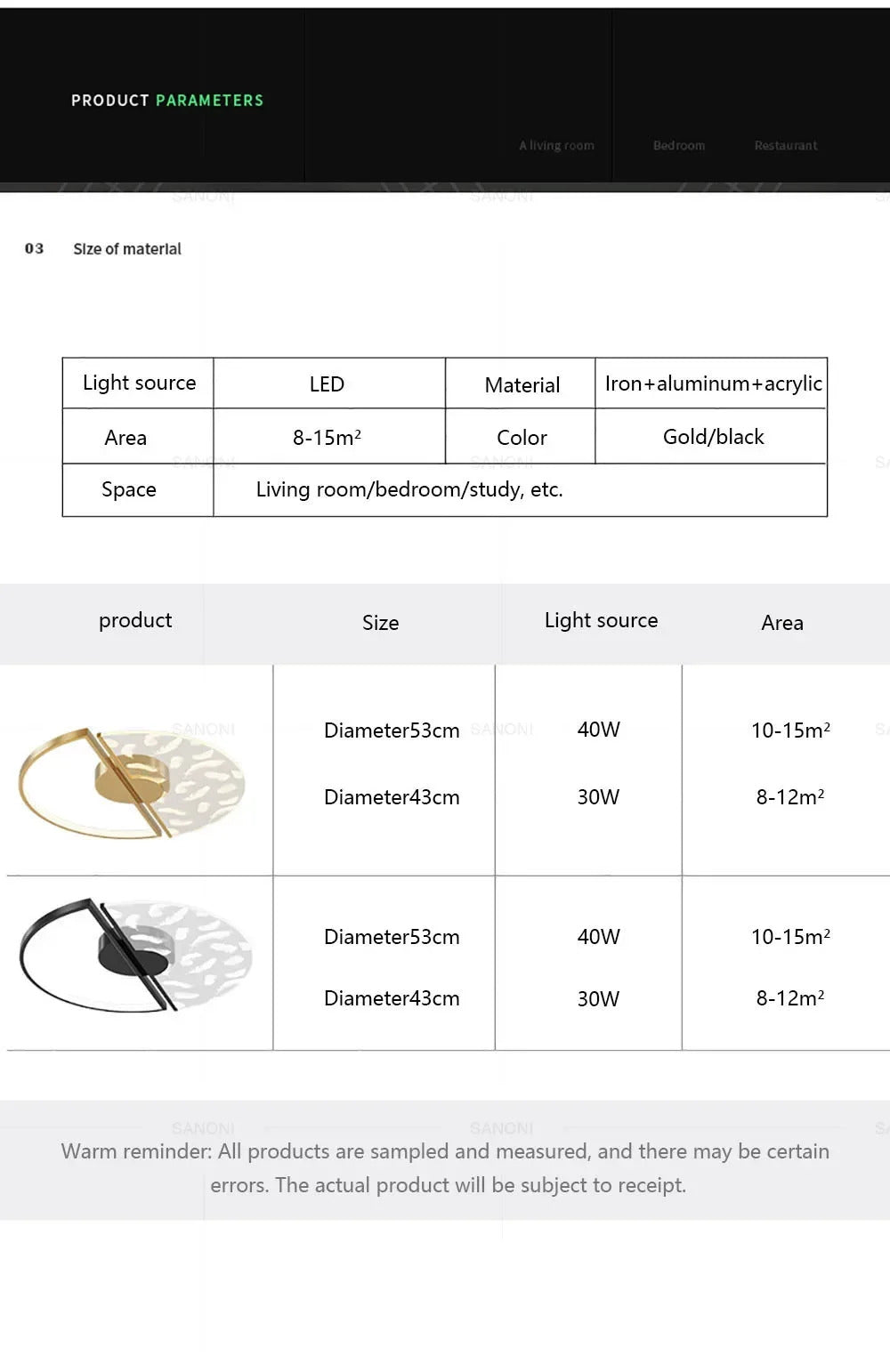 Modern LED Ceiling Lamp For Dining Room Bedroom Aisle Ceiling Light