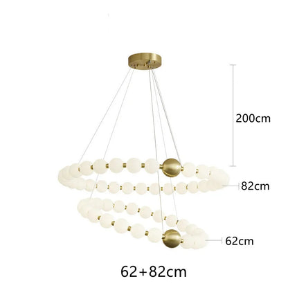 Nordic Ring LED Chandelier Dimmable Acrylic for Living Room Center Table Bedroom Hall Pendant Lamps Home Decor Lusters Fixture