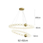 Nordic Ring LED Chandelier Dimmable Acrylic for Living Room Center Table Bedroom Hall Pendant Lamps Home Decor Lusters Fixture