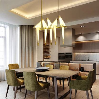 Perch Paper Chandelier LED Bird Designer Chandelier Lamp