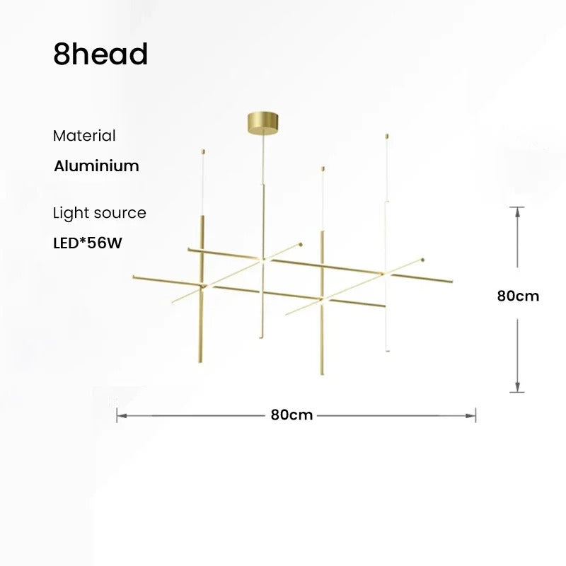 Coordinates Chandelier Modern LED Linear Ceiling Chandelier