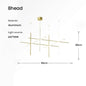 Coordinates Chandelier Modern LED Linear Ceiling Chandelier