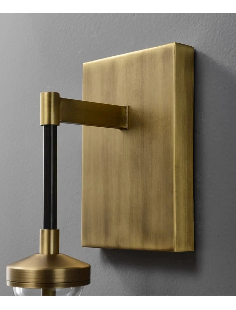 Luxury All Copper LED Pendant Light Modern Water drop Glass chandelier