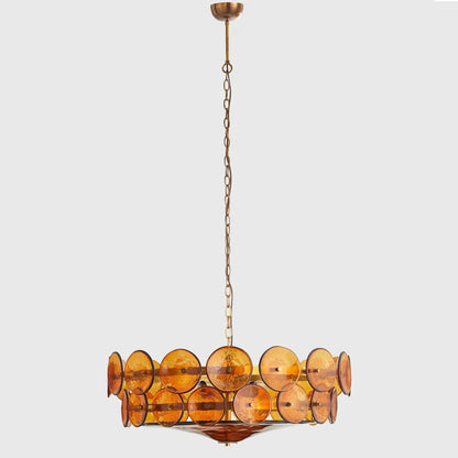 Lorenzo Chandelier Vintage French Living Room Hanging Lamp Orange Chandelier