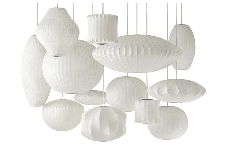 Japanese pendant light white design minimalist lamp Silk Cloth Light Clothing nelson lamp Shop Cloth loft lantern pendant lamp