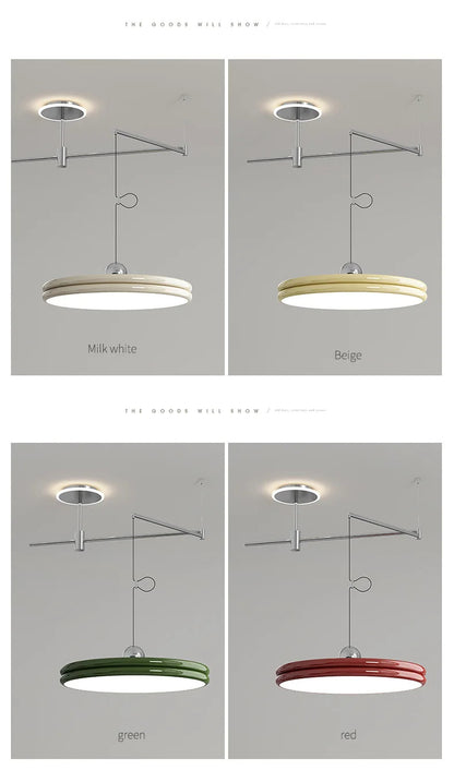 Dining table light modern chandelier Round Reading Desk Light