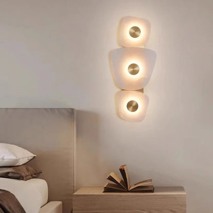 Nordic Marble Wall Lamp Modern luxury gold travertine LED sconce Lighting