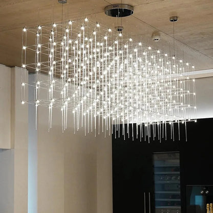 Modern Luxury Rectangular Chandelier LED Firefly Chandelier