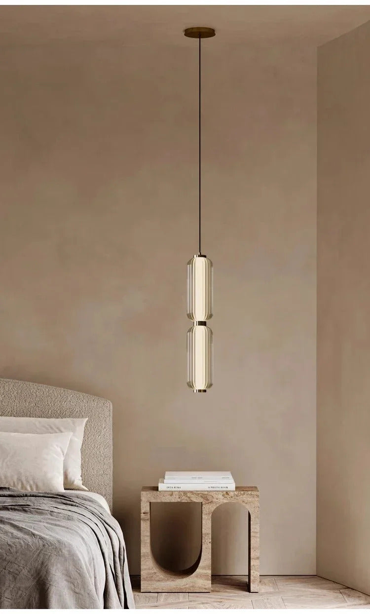 Nordic Glass Chandelier Hotel Living Room Chandelier High-grade Restaurant Staircase Combination Home decor Long Pendant Lights