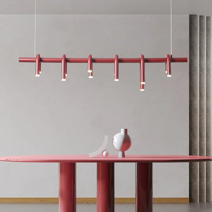 Nordic U-shaped Pendant lamp water pipe long strip Chandelier