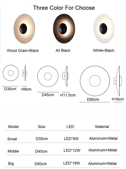 Modern grain LED Wall lamp Nordic round staircase Aisle Corridor Background Sconce light